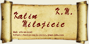 Kalin Milojičić vizit kartica